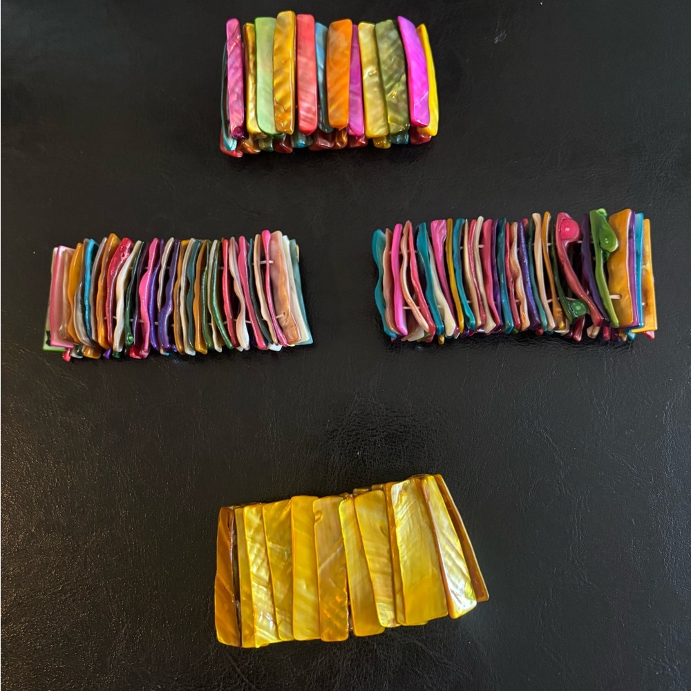 Vibrant Multicolor Shell Bracelets